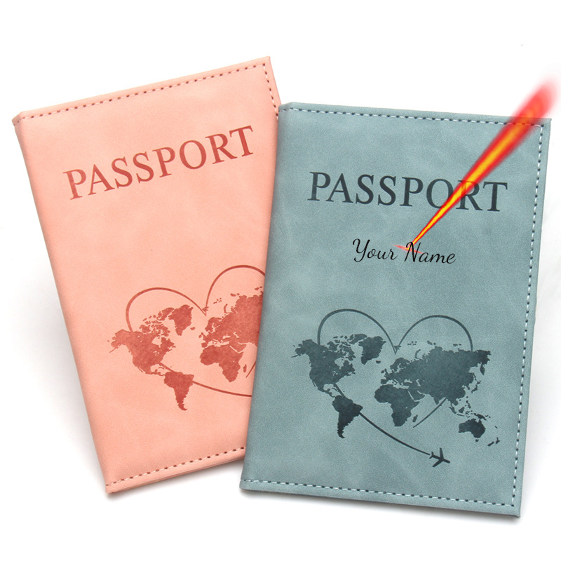 Travel Accessories Wallet - 素敵な地図パスポートカバーファッショントラベルウォレットドキュメントオーガナイザーパスポートパーソナライズされたパスポートの名前保護