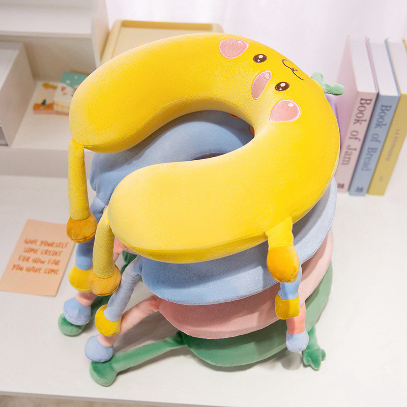 Travel Accessories Long Flight - かわいい旅行用枕 子供と大人用 U字型 首枕 ポータブル 飛行機用枕