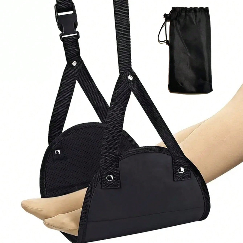 Travel Accessories Long Flight - ポータブル調節可能なフットレストハンモック飛行機旅行長距離飛行バス電車オフィス旅行アクセサリー脚レストフットスリング