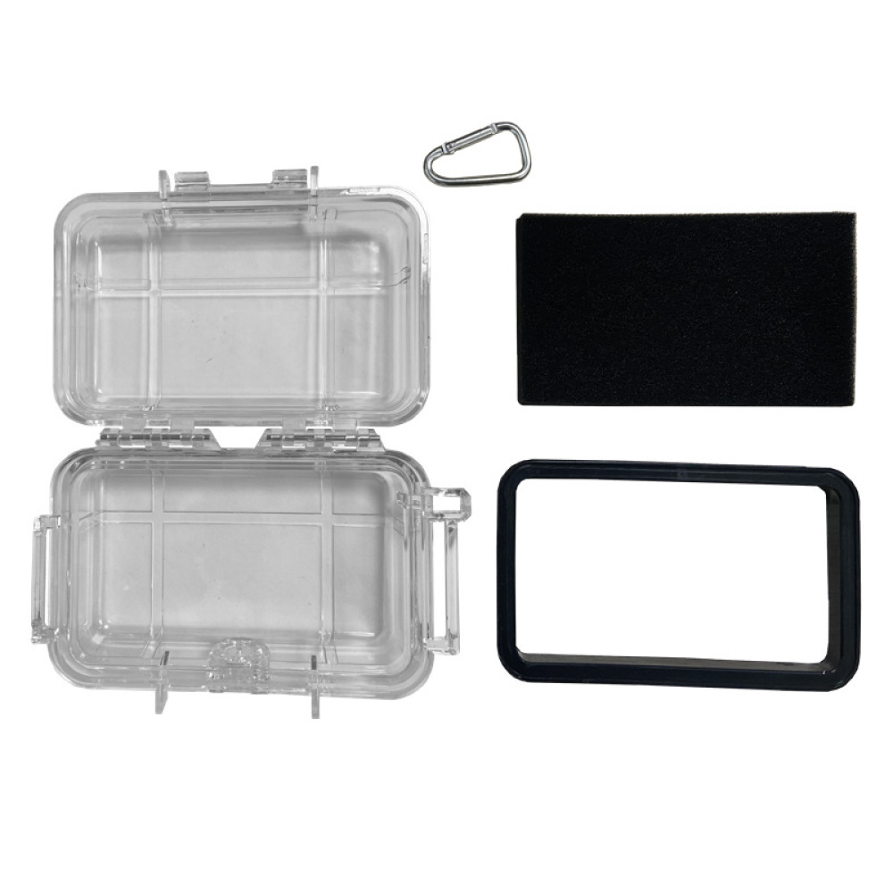 Travel Accessories Jewelry - ミニポータブル防水収納ボックス 透明耐衝撃ケース フォームライニング付き キャンプ 旅行 ジュエリー
