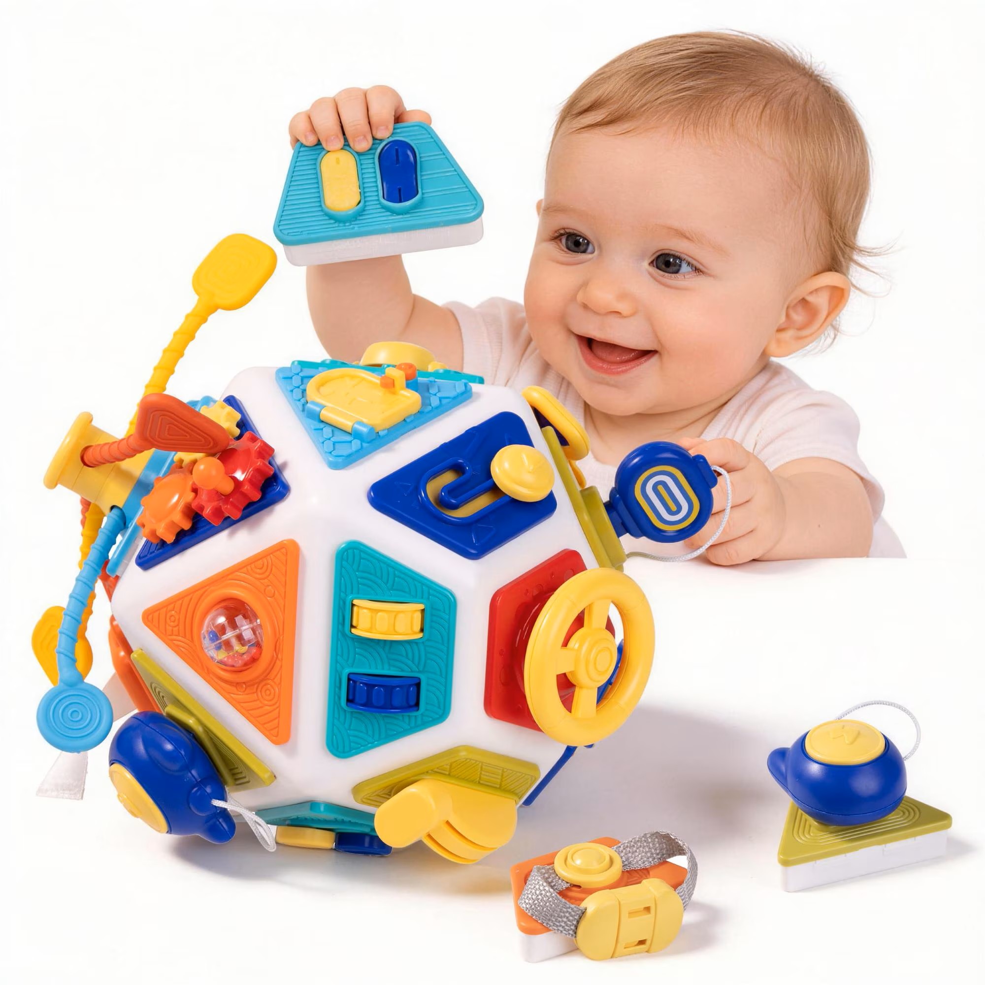 Travel Accessories Baby - 22-in-1 ベビービジーボード アクティビティキューブ おもちゃ モンテッソーリおもちゃ 知育玩具