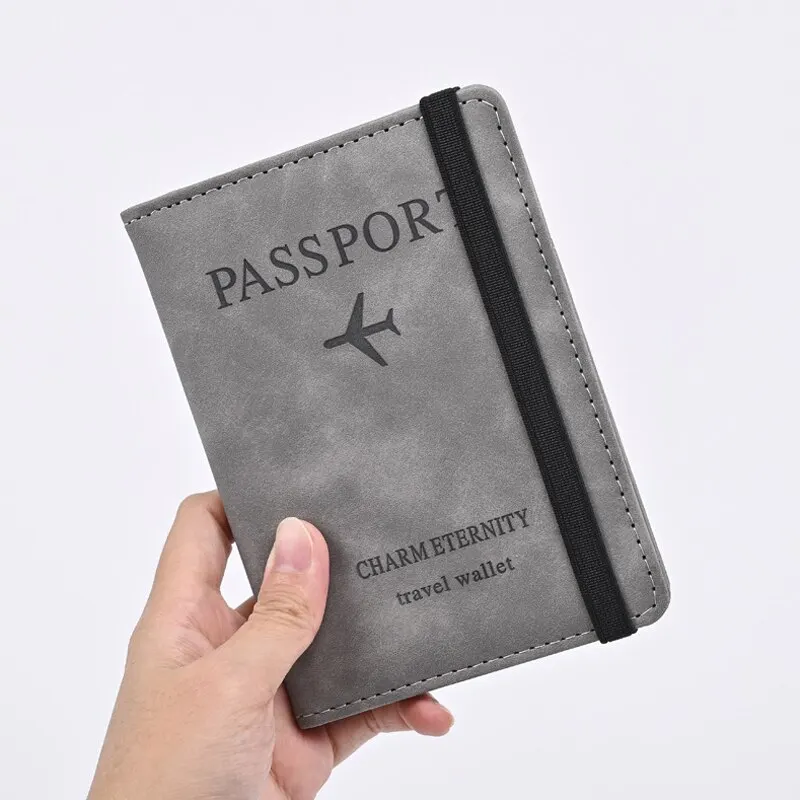 Travel Accessories Wallet - 男性用PUレザーハンドキャリー財布、パスポート財布、名刺入れ、男性用トラベルアクセサリー