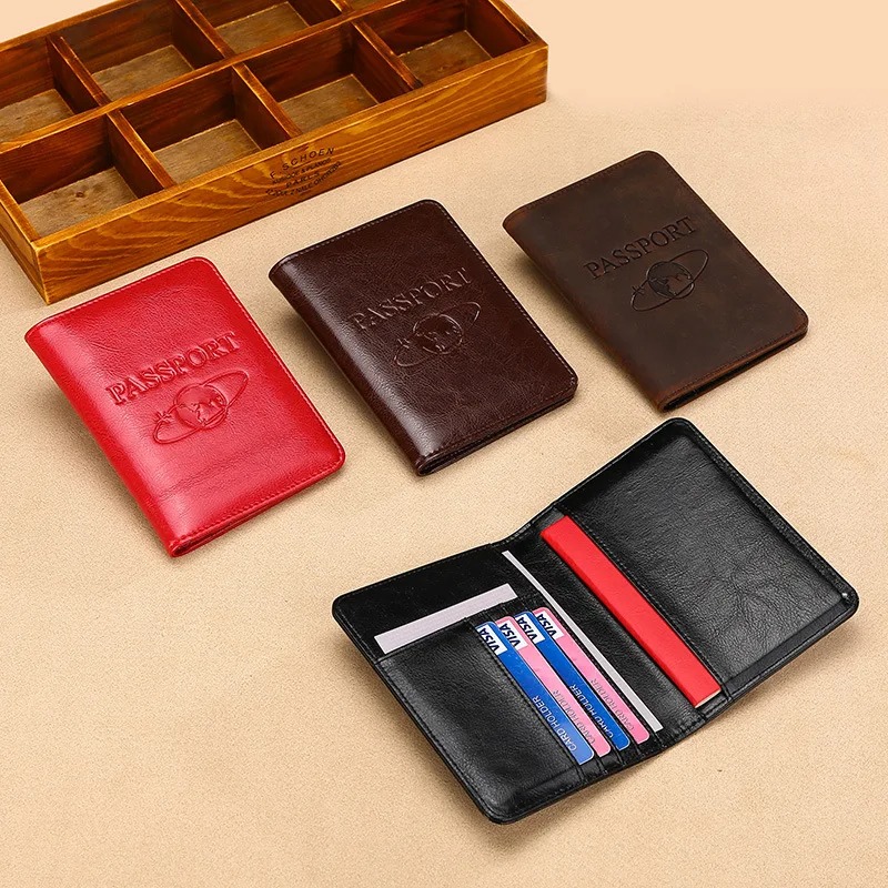 ユニセックス本革パスポートカバー RFID ブロッキング男性 - Travel Accessories Wallet のレビューと価格