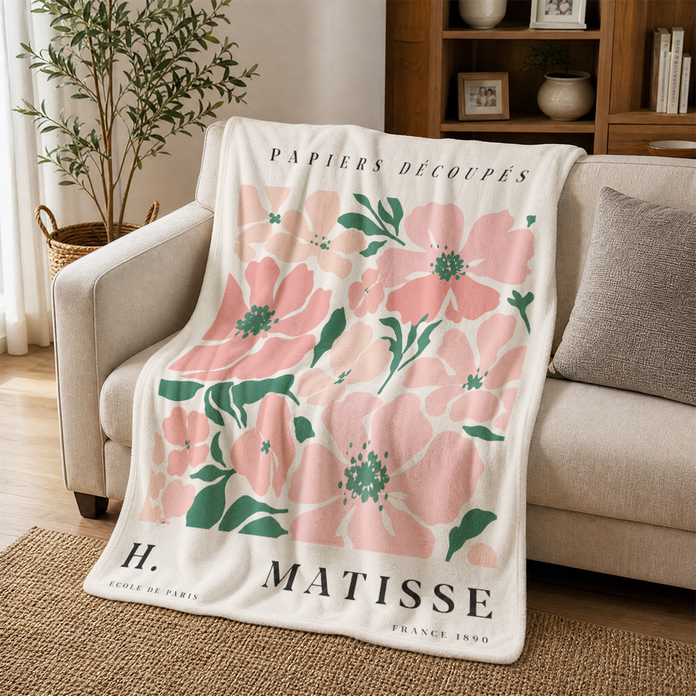 ボヘミアン調のマティス風パリの花柄プリントブランケット。暖か - Travel Accessories Ideas のレビューと価格