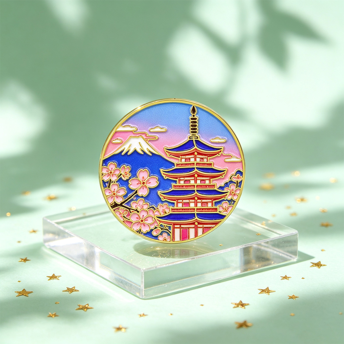 日本の桜のエナメルピン、ヴィンテージ風ラペルブローチ、美しい - Travel Accessories Jewelry のレビューと価格