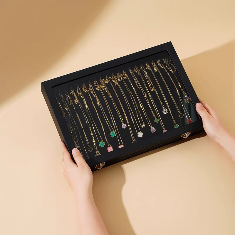 木製ジュエリーボックス結婚式ママ友人トラベルアクセサリーギフ - Travel Accessories Jewelry のレビューと価格