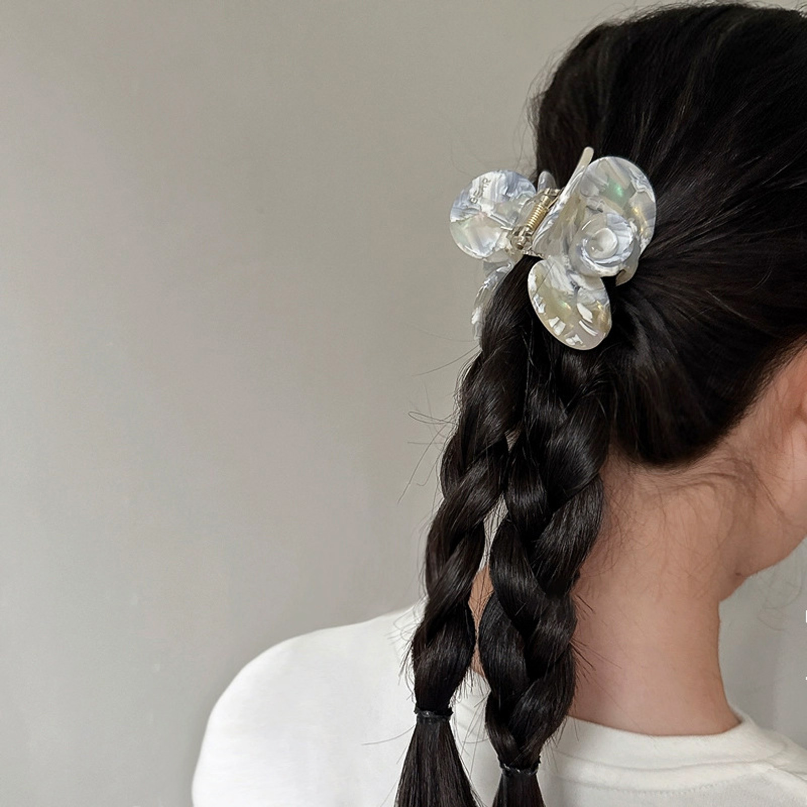 フランスのレトロな椿アセテートヘアクロウ、スイートフラワーシ - Travel Accessories Aesthetic のレビューと価格