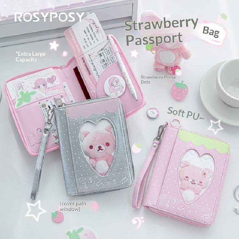 ロージーポージー パスポートウォレット ストロベリーポルカド - Travel Accessories Wallet のレビューと価格