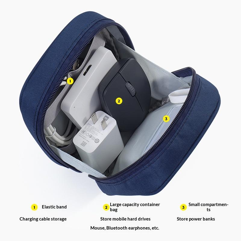 【F】防水仕様の携帯用ケーブル収納バッグ。USB、充電器、イ - Travel Accessories Organizer Bag のレビューと価格
