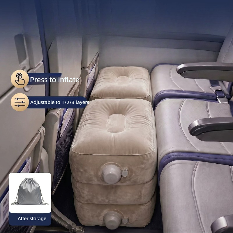 長距離フライト用インフレータブルフットレスト ポータブル機内 - Travel Accessories Long Flight のレビューと価格