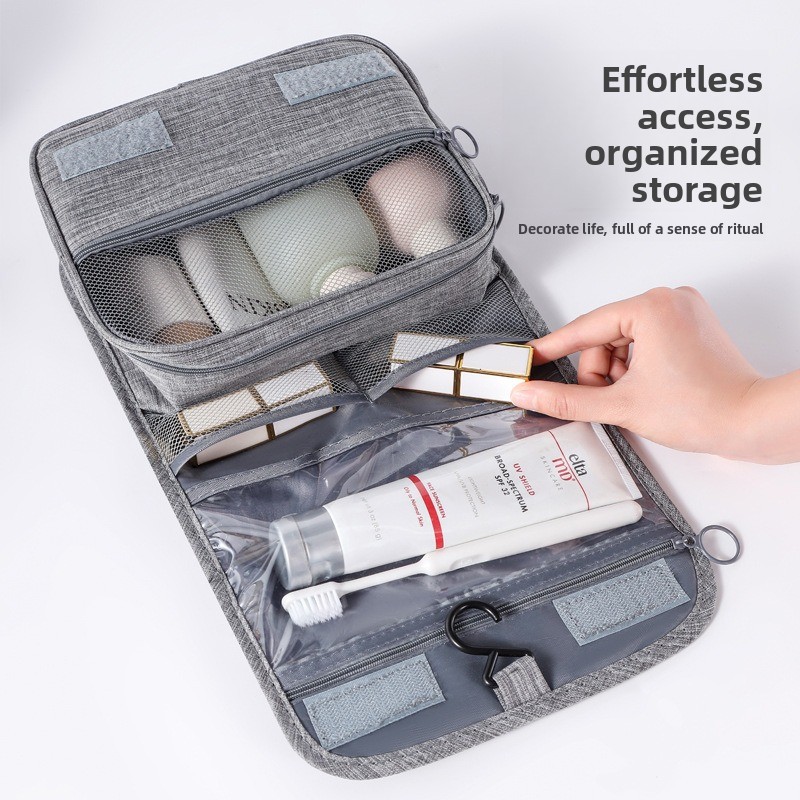 大容量吊り下げ式トイレタリーバッグ、乾湿分離型トラベルメイク - Travel Accessories Organizer Bag のレビューと価格
