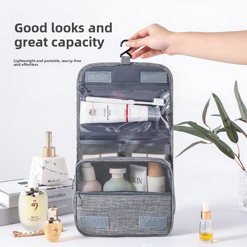 大容量吊り下げ式トイレタリーバッグ、乾湿分離型トラベルメイク - Travel Accessories Organizer Bag のレビューと価格