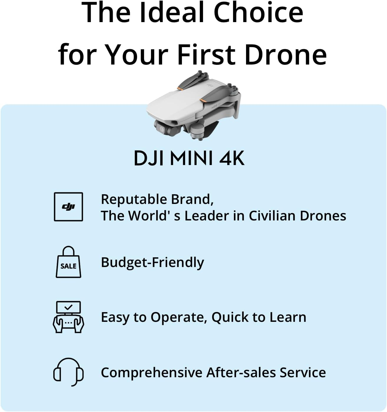 DJI Mini 4K ドローン（オプションのアクセサリー付 - Travel Accessories Long Flight のレビューと価格