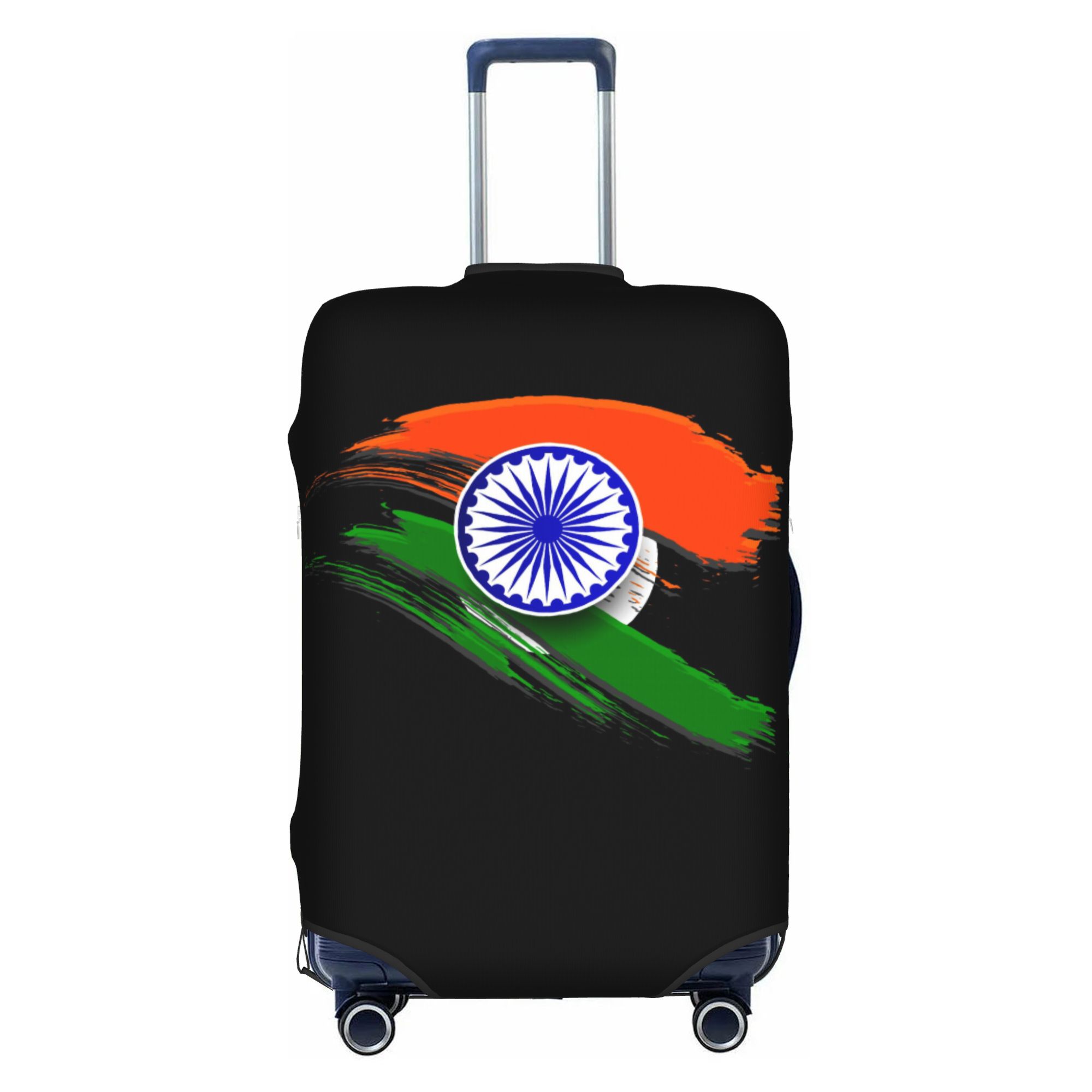 インドの国旗スーツケースカバー 伸縮性のあるインド愛国的荷物 - Travel Accessories India のレビューと価格