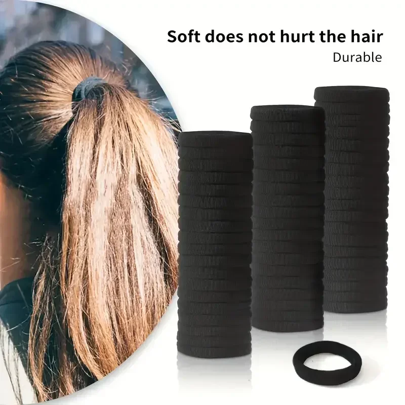 高弾性ヘアバンド女性女の子黒ベーシックヘアネクタイヘッドバン - Travel Accessories Aesthetic のレビューと価格