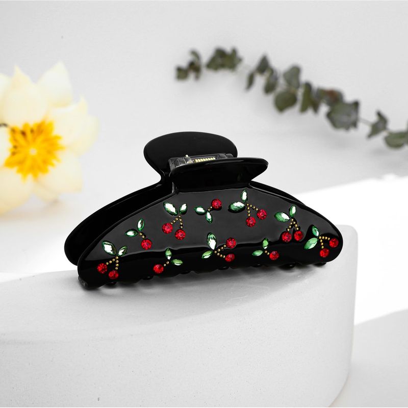 1個のチェリーヘアクリップ、ラインストーン、甘い気質、レトロ - Travel Accessories Aesthetic のレビューと価格
