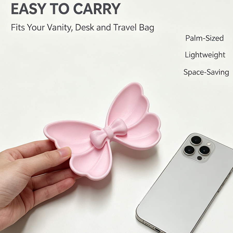 2個入りミニ弓型ジュエリー収納皿、3D弓型スカラップ型レース - Travel Accessories Jewelry のレビューと価格