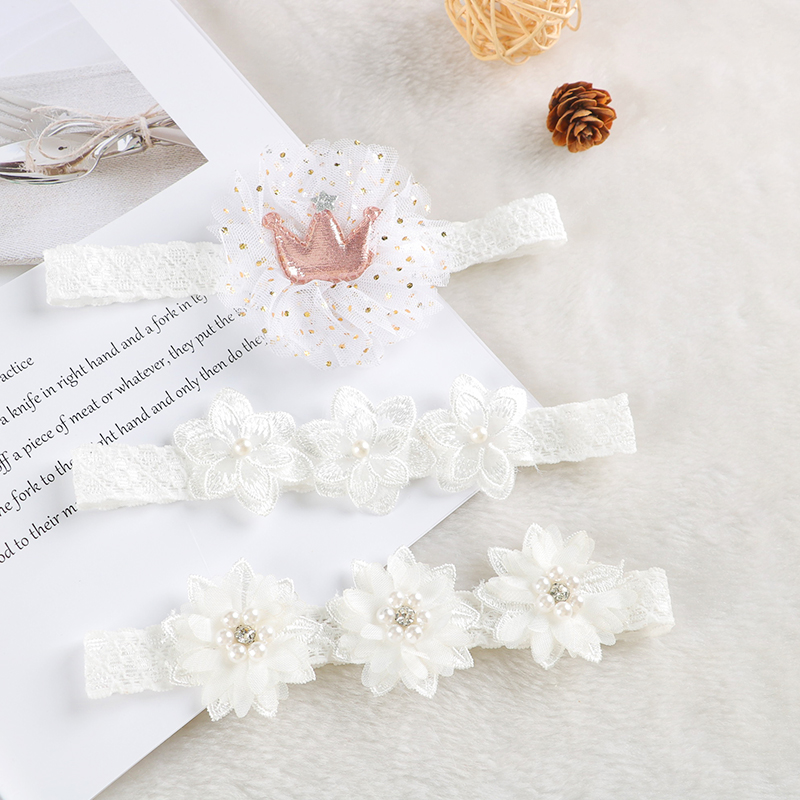 ベビーヘッドバンドフラワーボウクラウンヘッドバンドヘアバンド - Travel Accessories Baby のレビューと価格