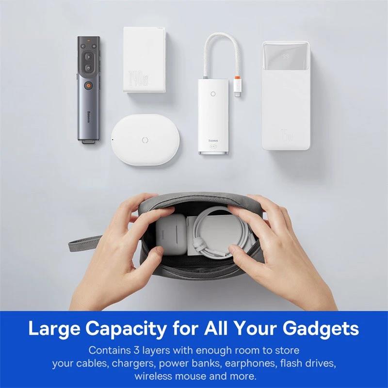 携帯用トラベル収納バッグ。防水・防油加工。モバイルバッテリー - Travel Accessories Organizer Bag のレビューと価格