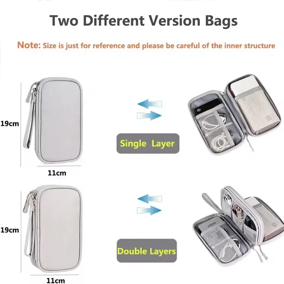 トラベルケーブルバッグ ポータブルデジタル収納ポーチ 充電器 - Travel Accessories Organizer Bag のレビューと価格