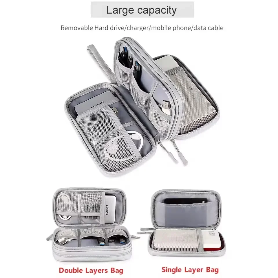 トラベルケーブルバッグ ポータブルデジタル収納ポーチ 充電器 - Travel Accessories Organizer Bag のレビューと価格