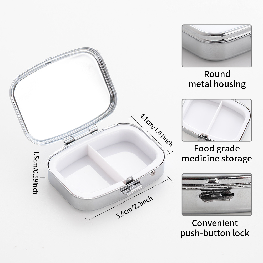 1個入り、ユニークなデザインの個人用薬箱、2区画ポータブルス - Travel Accessories Ideas のレビューと価格