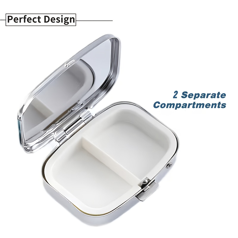 1個入り、ユニークなデザインの個人用薬箱、2区画ポータブルス - Travel Accessories Ideas のレビューと価格