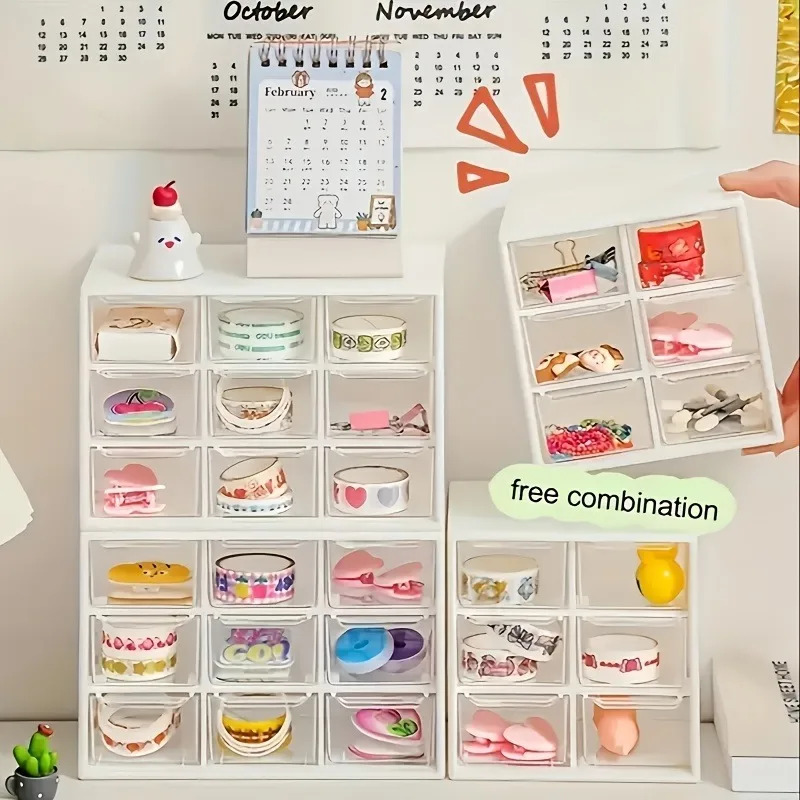 1pc 防塵マルチグリッドデスクトップ引き出しオーガナイザー - Travel Accessories Jewelry のレビューと価格