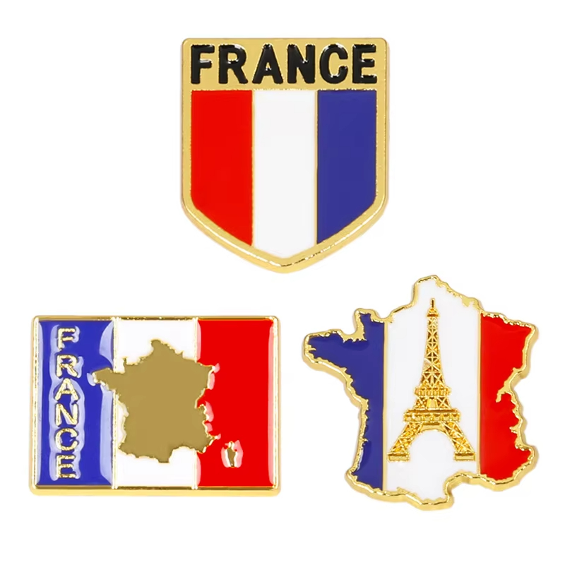フランス国旗エナメルピン エッフェル塔 パリ地図ブローチ か - Travel Accessories Jewelry のレビューと価格