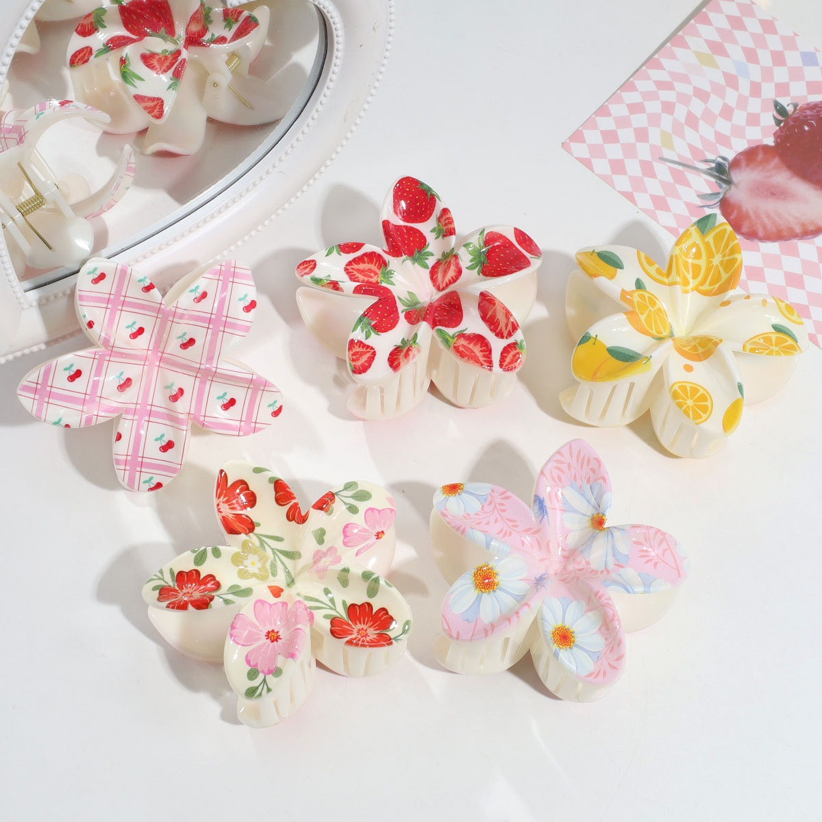 3 個かわいいファッションカラフルなフルーツフラワープリント - Travel Accessories Aesthetic のレビューと価格