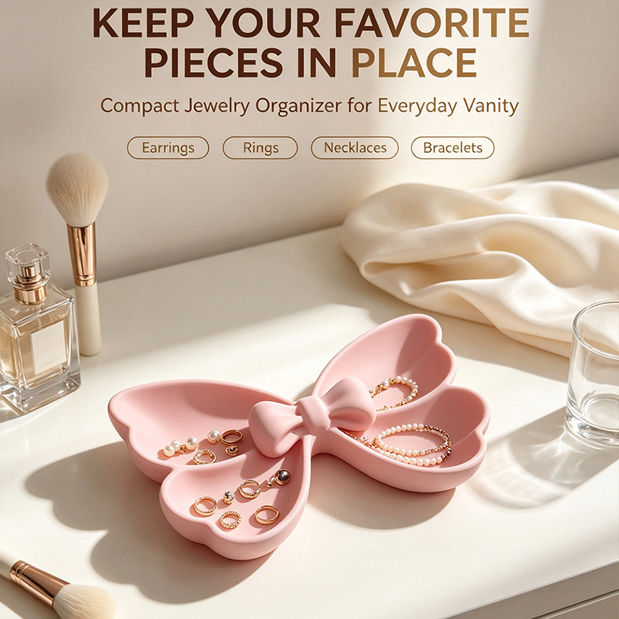 2ピースの弓型多機能ジュエリー収納トレイ、3Dホタテ貝型レー - Travel Accessories Jewelry のレビューと価格