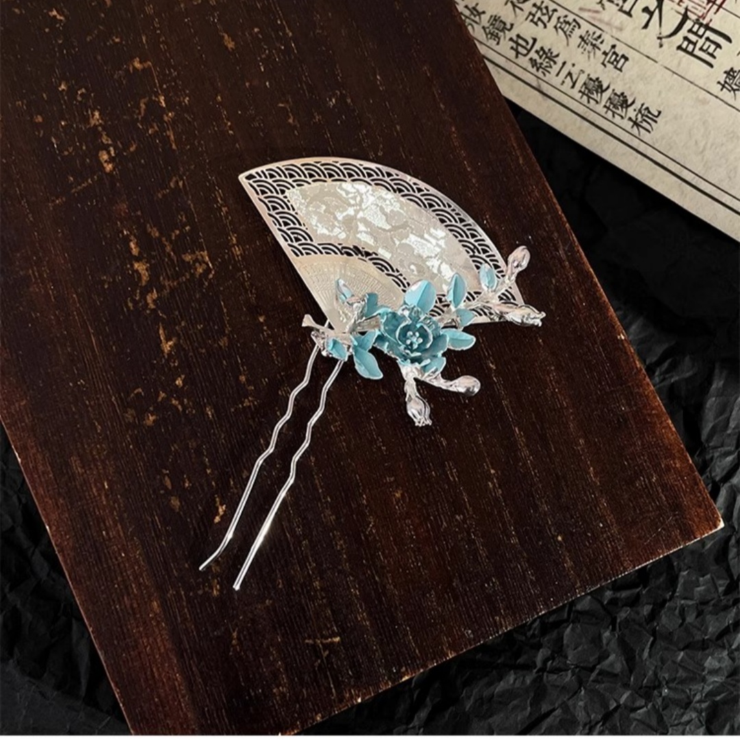 新しい中国風扇形ヘアピン、絶妙、軽い高級感、高級感、ステップ - Travel Accessories Aesthetic のレビューと価格