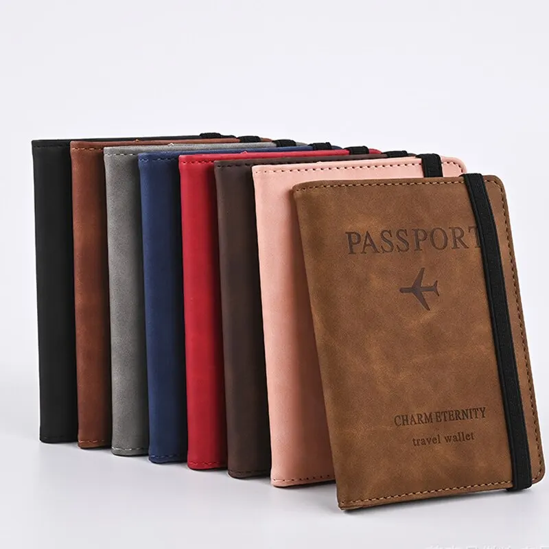 男性用PUレザーハンドキャリー財布、パスポート財布、名刺入れ - Travel Accessories Wallet のレビューと価格